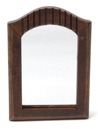 Dollhouse Miniature Mirror, Walnut